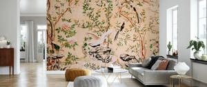 Chinoiserie Living Room Wallpaper