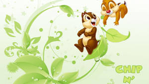 Chip N Dale In Nature Wallpaper