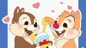 Chip N Dale Rescue Rangers With Donald Duck Toy Wallpaper