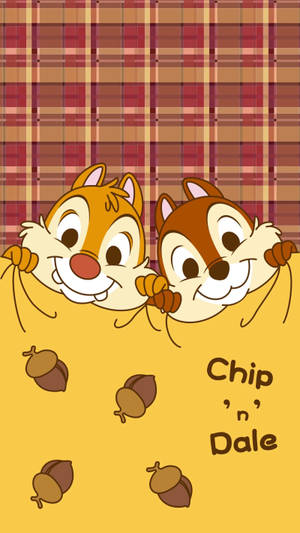 Chip N Dale With Yellow Blanket Wallpaper