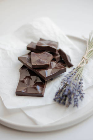 Chocolate Bars And Lavender Wallpaper