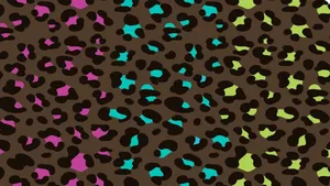 Chocolate Brown Cute Leopard Print Wallpaper