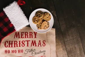 Chocolate Christmas Cookies Wallpaper