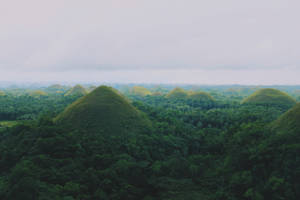 Chocolate Hills On Full Screen Desktop Wallpaper