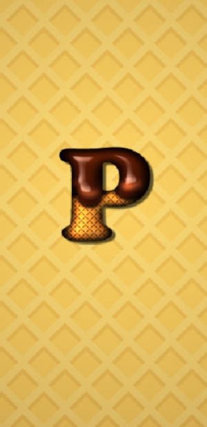 Chocolate Waffles P Letter Wallpaper