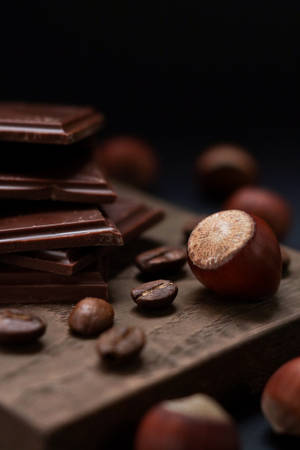 Chocolate With Hazelnuts Wallpaper