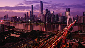 Chongqing China Aerial Traffic Wallpaper