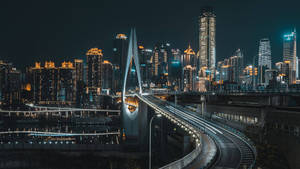 Chongqing China Bridges Skyscrapers Wallpaper