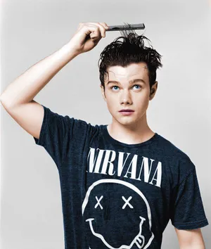 Chris Colfer In Nirvana Shirts Wallpaper
