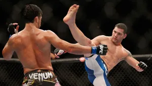Chris Weidman Throwing Kick Wallpaper
