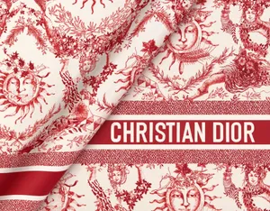 Christian Dior Red Mythical Print Wallpaper