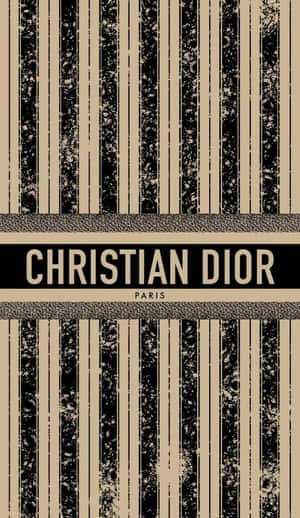 Christian Dior Striped Logo Design Wallpaper
