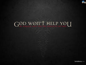 Christian Motivational Quote About God's Power Wallpaper