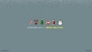 Christmas Aesthetic Desktop Pixel Art Wallpaper