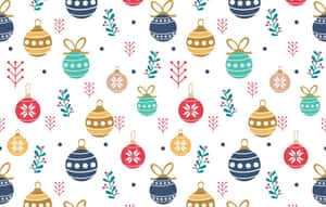 Christmas Balls Pattern Wallpaper