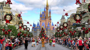 Christmas Day Walt Disney World Desktop Wallpaper