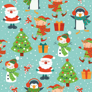 Christmas Elves Hard At Work Wallpaper