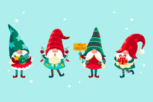 Christmas Elves Preparing For The Holiday Season Wallpaper