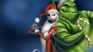 Christmas Movie Jack Skellington Oogie Boogie Wallpaper