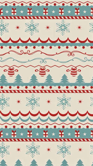 Christmas Pattern With Snowflakes And Stars Wallpaper