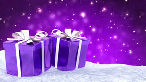 Christmas Presents In Mauve Wallpaper
