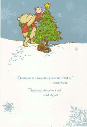 Christmas Quote Pooh Wallpaper