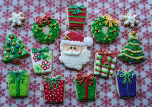 Christmas Santa Cookies Wallpaper