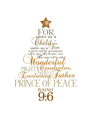 Christmas Scripture Gold Aesthetic Christmas Tree Wallpaper