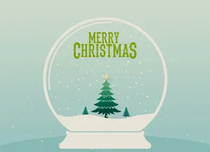 Christmas Snow Globe Design Wallpaper