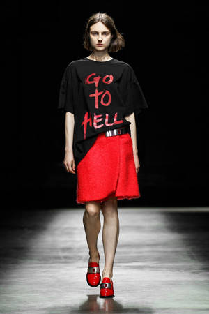 Christopher Kane Go To Hell Shirt Wallpaper