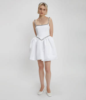 Christopher Kane Short White Balloon Dress Wallpaper