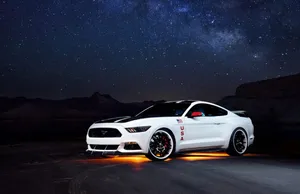 Chrome White Sports Car Wallpaper