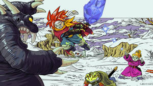 Chrono Trigger Battle Against Monster Wallpaper