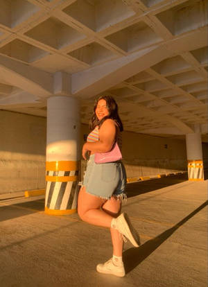 Chubby Teen Under The Bridge Wallpaper