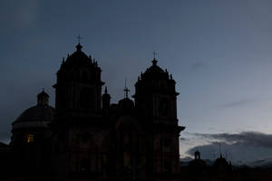 Church Silhouette Cusco Peru Wallpaper