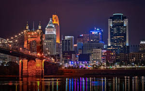 Cincinnati Ohio During The Night Wallpaper