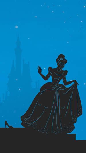 Cinderella Silhouette Aesthetic Cartoon Disney Wallpaper