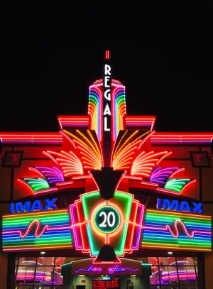 Cinema House Neon Iphone Wallpaper
