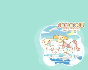 Download free Cute Cinnamoroll With Ribbons Wallpaper 