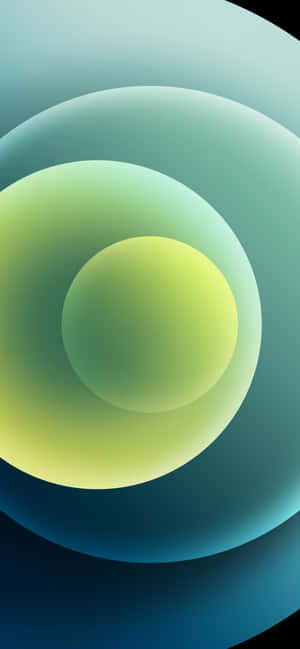 Circle Layer Green Phone Wallpaper