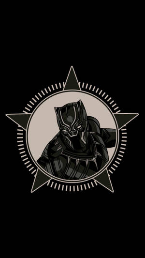 Circle With Spikes Black Panther Android Wallpaper