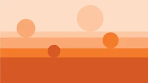 Circles On Orange Background Wallpaper