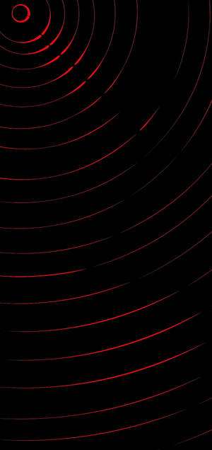 Circular Red Lines Punch Hole 4k Wallpaper