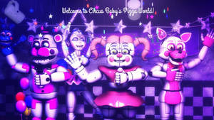 Circus Baby Welcoming Party Wallpaper