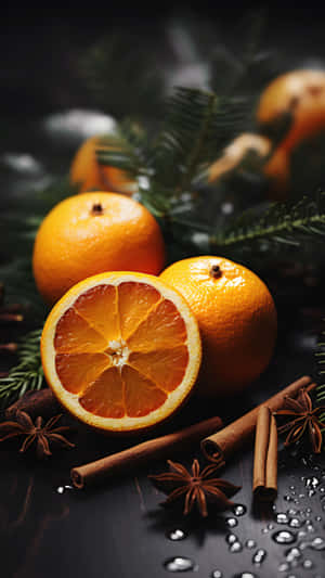 Citrusand Spices Holiday Theme Wallpaper