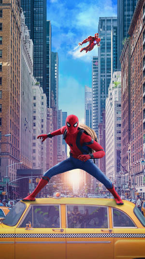 City Art Spider Man Iphone Wallpaper