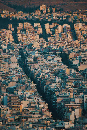 City Buildings In Greece Wallpaper
