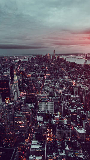 City Full Of Lights New York Iphone Wallpaper
