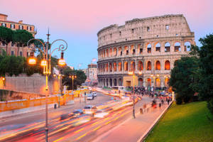 City Lights In Rome Wallpaper