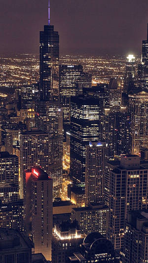 City Lights Sky View Wallpaper